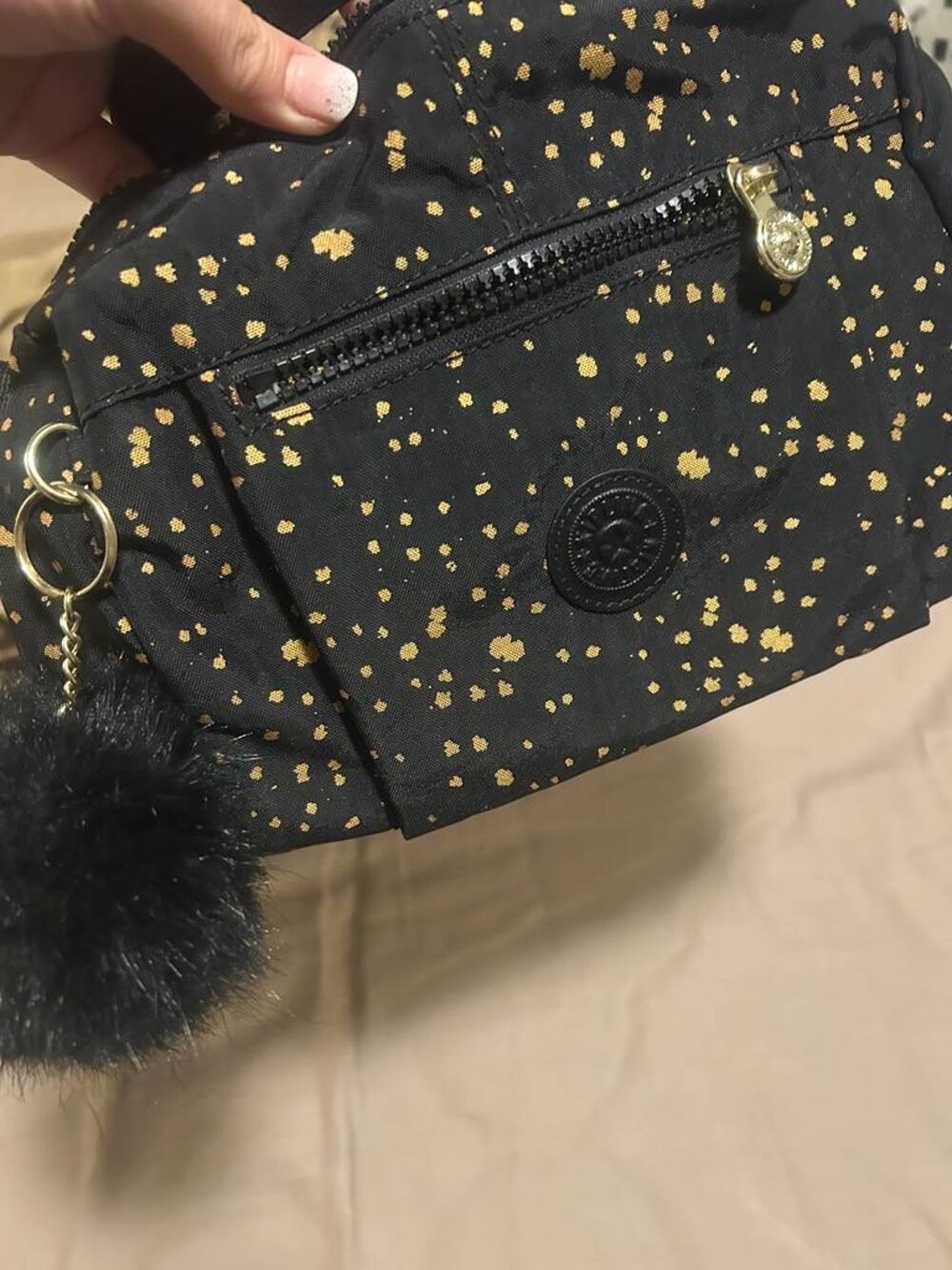 Kipling Gold Small Zipper Bag